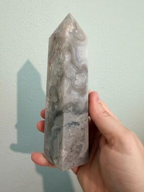 Flower Agate Tower Crystal Healing Chakra Reiki Point